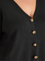 Evans Black Premium Button Cardigan - Image 4 of 6