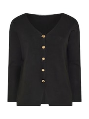 Evans Black Premium Button Cardigan - Image 5 of 6