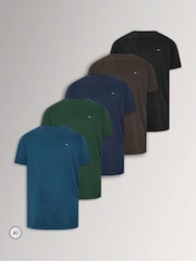 BadRhino Big & Tall Brown Full Length Core T-Shirts 5 Pack - Image 1 of 10