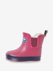 JoJo Maman Bébé Berry Pink Cosy Lined Ankle Wellies - Image 4 of 7