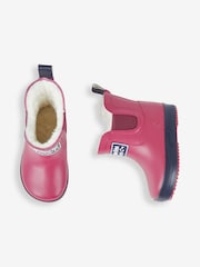 JoJo Maman Bébé Berry Pink Cosy Lined Ankle Wellies - Image 5 of 7