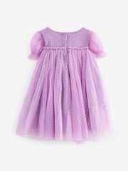 Lilac Purple Mesh Party Dress (3mths-7yrs) - Image 6 of 7