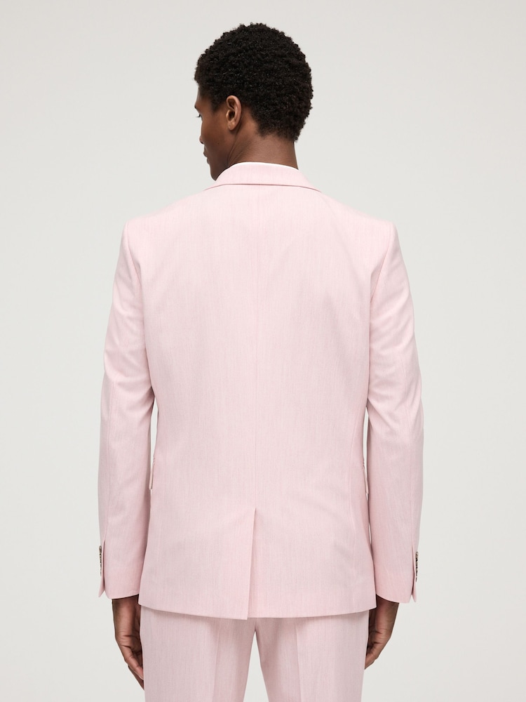 Pink Slim Fit Motionflex Stretch Suit Jacket - Image 2 of 11