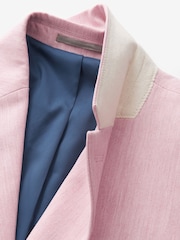 Pink Slim Fit Motionflex Stretch Suit Jacket - Image 9 of 11