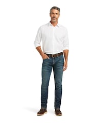 Ariat Slim Blue M8 Modern Tekstrech Sebastian Leg Jeans - Image 1 of 4