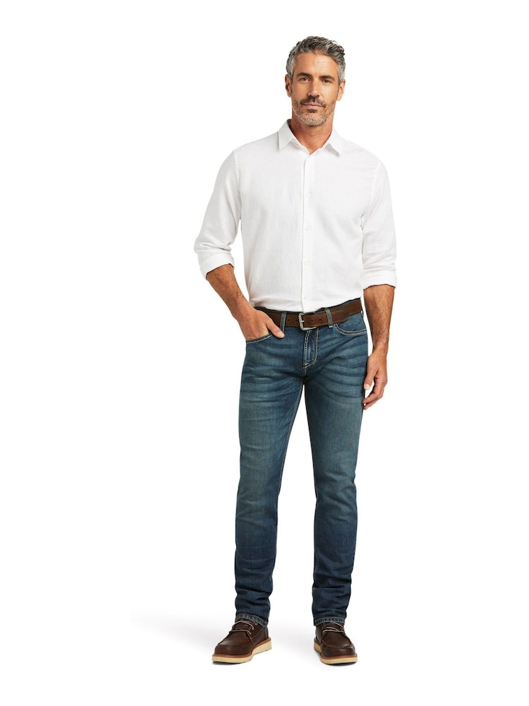 Ariat Slim Blue M8 Modern Tekstrech Sebastian Leg Jeans - Image 1 of 4