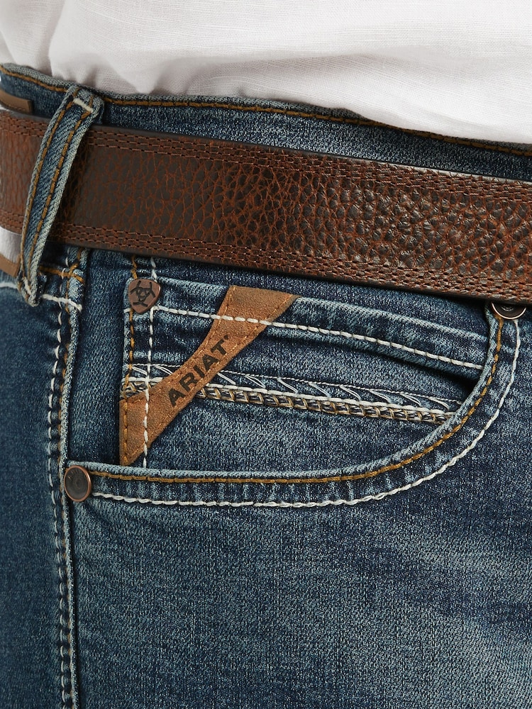 Ariat Slim Blue M8 Modern Tekstrech Sebastian Leg Jeans - Image 4 of 4