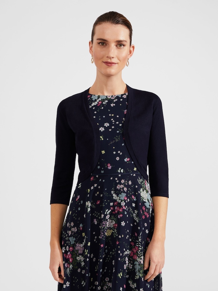Hobbs Blue Carrie Bolero - Image 1 of 4 Hobbs Blue Carrie Bolero - Image 1 of 4