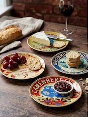 BIA International Set of 4 Multicoloured Classic Camembert Canapé Plates - Image 1 of 8