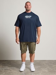 Blau - Lang - BadRhino Big & Tall Peanuts Fishing T-Shirt - Bild 2 von 6