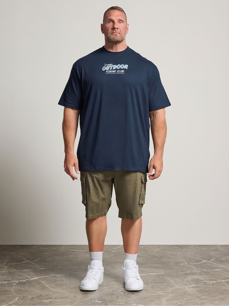 Blau - Lang - BadRhino Big & Tall Peanuts Fishing T-Shirt - Bild 2 von 6 Blau - Lang - BadRhino Big & Tall Peanuts Fishing T-Shirt - Bild 2 von 6