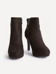 Linzi Brown Prospect Platform Stiletto Heel Ankle Boots - Image 3 of 5