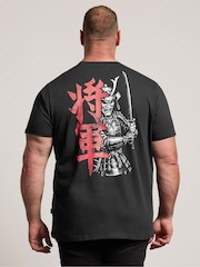 Crno - Standardno - Grafička majica BadRhino Big & Tall Shogun Samurai - Slika 3 od 7