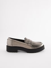 Pewter Metallic Forever Comfort® Chunky Loafers - Image 6 of 9