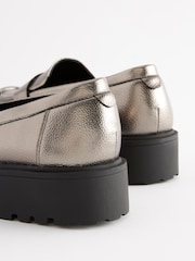 Pewter Metallic Forever Comfort® Chunky Loafers - Image 7 of 9