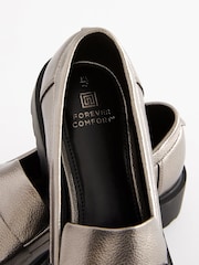Pewter Metallic Forever Comfort® Chunky Loafers - Image 8 of 9