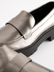 Pewter Metallic Forever Comfort® Chunky Loafers - Image 9 of 9