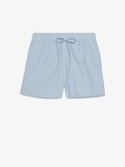 SUPERDRY Blue Cotton Elastic Check Shorts - Image 7 of 7