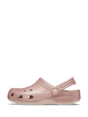 Crocs Pink Classic Glitter Clogs - Image 2 of 2