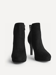 Linzi Black Prospect Platform Stiletto Heel Ankle Boots - Image 3 of 5