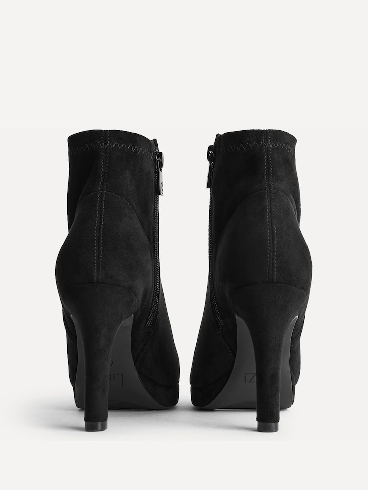Linzi Black Prospect Platform Stiletto Heel Ankle Boots - Image 5 of 5 Linzi Black Prospect Platform Stiletto Heel Ankle Boots - Image 5 of 5