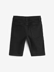 Black Regular Fit Denim Shorts (3-16yrs) - Image 4 of 4