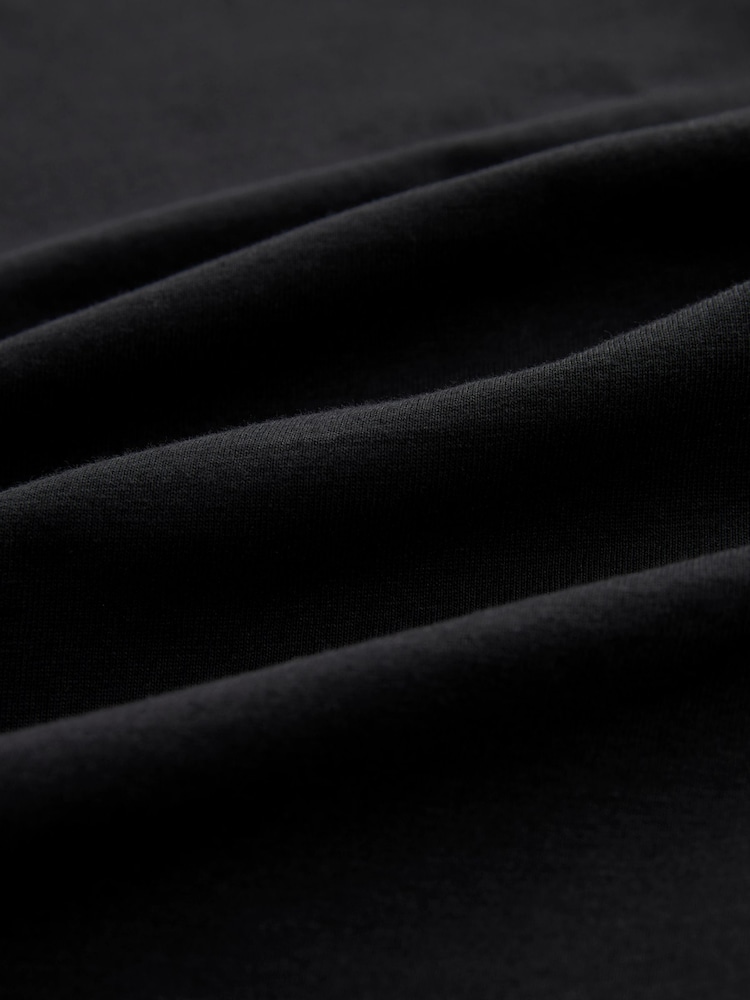 Schwarz - Kurzärmeliges T-Shirt mit Rundhalsausschnitt aus 100 % Baumwolle - Bild 5 von 5