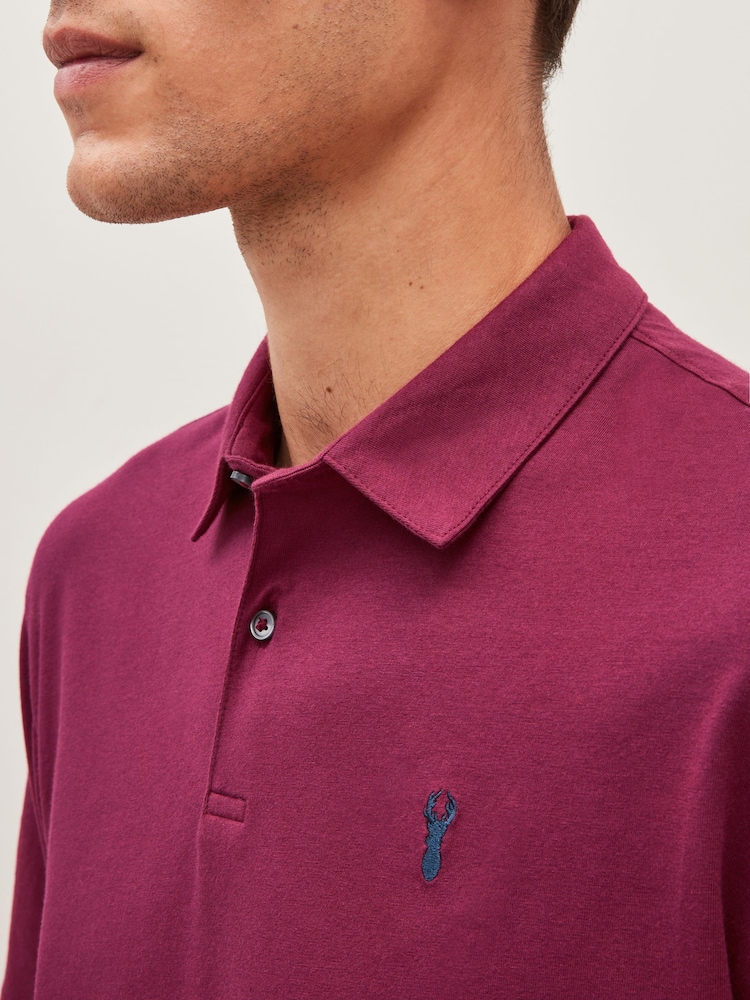 Navy/Teal Blue/Pink Regular Fit Short Sleeve Jersey Polo Shirts 3 Pack - Image 4 of 12