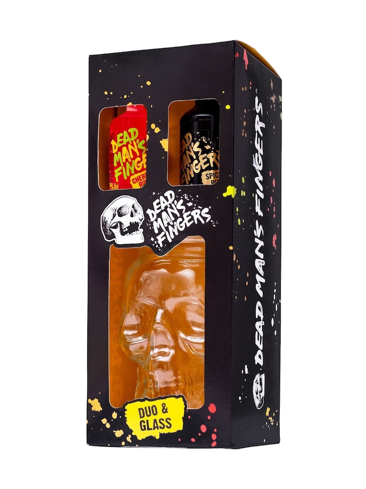 Dead Mans Fingers Rum Duo and Skull Glass - Image 1 of 6 Dead Mans Fingers Rum Duo and Skull Glass - Image 1 of 6