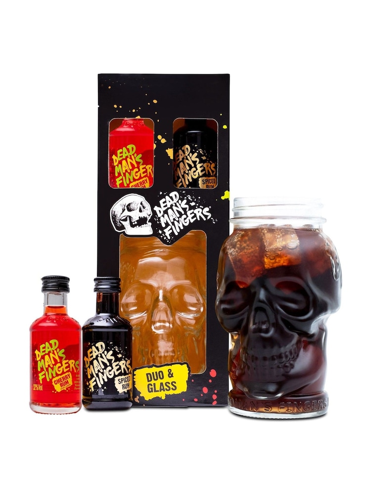 Dead Mans Fingers Rum Duo and Skull Glass - Image 2 of 6 Dead Mans Fingers Rum Duo and Skull Glass - Image 2 of 6