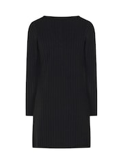 Yours Curve Black Plunge Ribbed Long Sleeve Tunic Top - Image 6 of 6