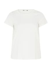 Yours Curve White/Green Core Basic T-Shirts 2 Pack - Image 2 of 7