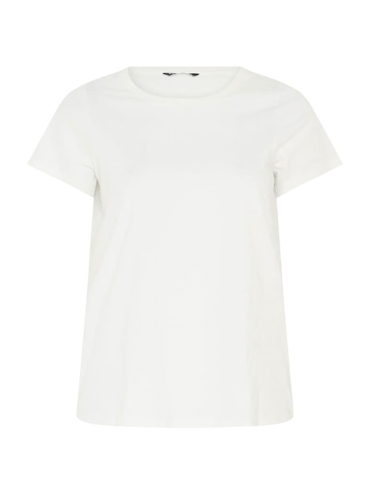 Yours Curve White/Green Core Basic T-Shirts 2 Pack - Image 2 of 7