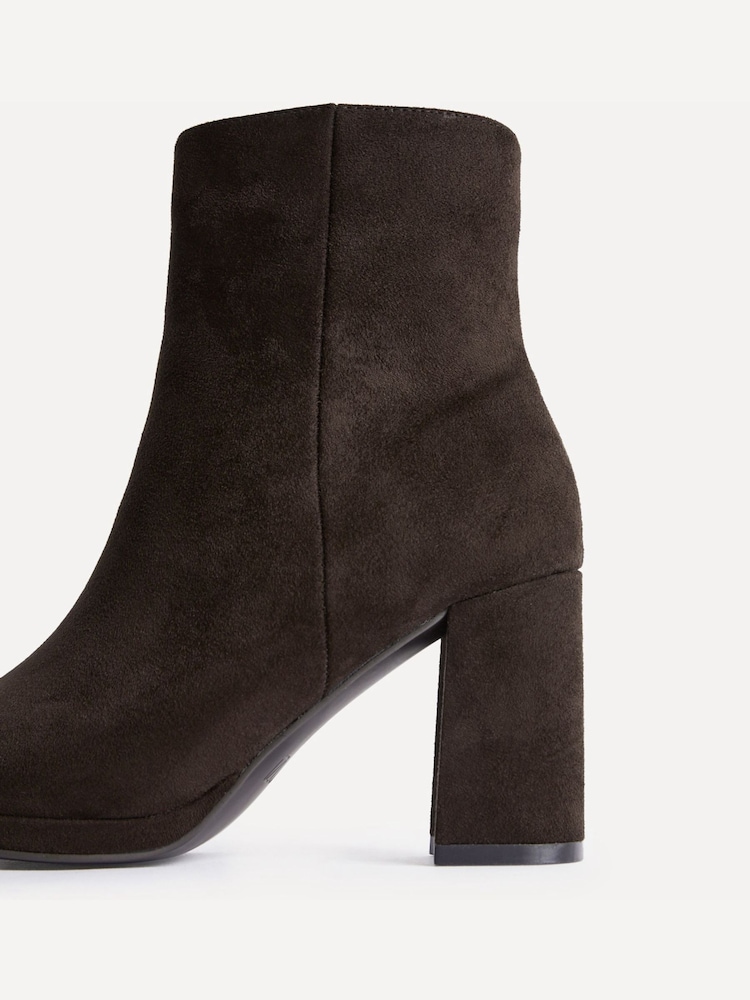 Smeđa - Linzi Merit Platform Block Heel Ankle Boots - Slika 5 od 5