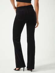Black Velvet Flared Jeans - Image 4 of 7