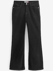 Black Velvet Flared Jeans - Image 6 of 7
