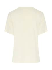 Yours Curve White V-Neckline Longline T-Shirt - Image 6 of 6