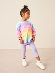Rainbow Printed Sweatshirt and Leggings Set (3mths-7yrs) - Image 2 of 6