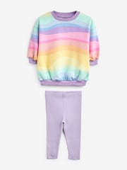 Rainbow Printed Sweatshirt and Leggings Set (3mths-7yrs) - Image 5 of 6