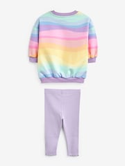 Rainbow Printed Sweatshirt and Leggings Set (3mths-7yrs) - Image 6 of 6