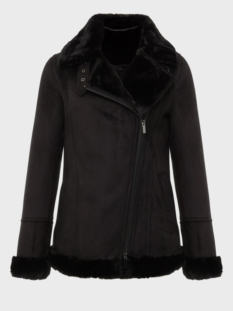 Hobbs Black Faux Fur Alana Jacket - Image 4 of 4