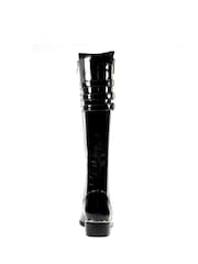 Lunar Monique Patent Long Black Boots - Image 7 of 11