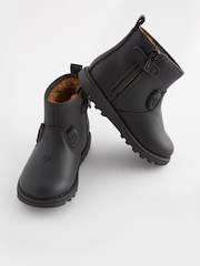Black Warm Lined Character Boots With Zip Fastening - Image 1 of 6