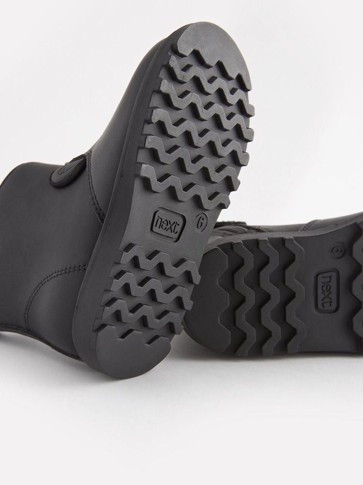 Black Warm Lined Character Boots With Zip Fastening - Image 6 of 6