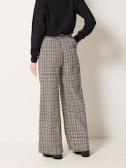 Long Tall Sally Grey Check Print Wide Leg Trousers - Image 3 of 6
