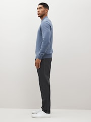 Grey Straight Fit 100% Cotton Chino Trousers - Image 3 of 8