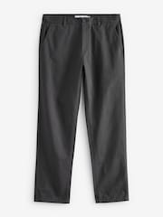Grey Straight Fit 100% Cotton Chino Trousers - Image 6 of 8