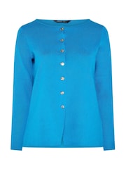 Yours Curve Blue Limited Compacted Knitted Cardigan - Image 6 of 7