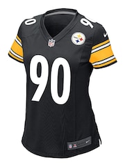 Nike Black NFL Pittsburgh Steelers Home Game Jersey - T.J. Watt Womens - Image 2 of 3