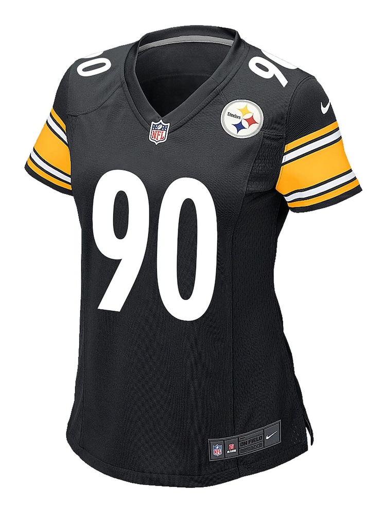 Nike Black NFL Pittsburgh Steelers Home Game Jersey - T.J. Watt Womens - Image 2 of 3